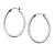 Diamond Fascination Oval Hoop Earrings in Platinum over Sterling Silver (1 1/2")-12 at PalmBeach Jewelry