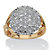 1/7 TCW Round Diamond Pave 18k Gold over Sterling Silver Split-Shank Ring-11 at PalmBeach Jewelry