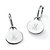SETA JEWELRY Stainless Steel Personalized Initial Charm Drop Hoop Earrings (1")-11 at Seta Jewelry