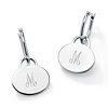 Related Item Stainless Steel Personalized Initial Charm Drop Hoop Earrings (1