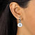 SETA JEWELRY Stainless Steel Personalized Initial Charm Drop Hoop Earrings (1")-13 at Seta Jewelry