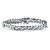 SETA JEWELRY Men's Diamond Accent Curb-Link Bracelet Platinum-Plated 8.5" (9mm)-11 at Seta Jewelry