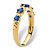 Round Simulated Birthstone Gold-Plated "X & O" Stackable Ring-12 at PalmBeach Jewelry