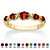Round Simulated Birthstone Gold-Plated "X & O" Stackable Ring-101 at PalmBeach Jewelry