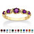 Round Simulated Birthstone Gold-Plated "X & O" Stackable Ring-102 at PalmBeach Jewelry