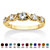 Round Simulated Birthstone Gold-Plated "X & O" Stackable Ring-104 at PalmBeach Jewelry