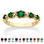 Round Simulated Birthstone Gold-Plated "X & O" Stackable Ring-105 at PalmBeach Jewelry