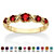 Round Simulated Birthstone Gold-Plated "X & O" Stackable Ring-107 at PalmBeach Jewelry