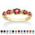 Round Simulated Birthstone Gold-Plated "X & O" Stackable Ring-110 at PalmBeach Jewelry
