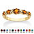 Round Simulated Birthstone Gold-Plated "X & O" Stackable Ring-111 at PalmBeach Jewelry