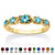 Round Simulated Birthstone Gold-Plated "X & O" Stackable Ring-112 at PalmBeach Jewelry