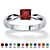 Princess-Cut Simulated Birthstone Solitaire Stack Ring in Sterling Silver-101 at PalmBeach Jewelry