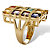 8.40 TCW Princess-Cut Multicolor Cubic Zirconia Yellow Gold-Plated Ring-12 at PalmBeach Jewelry