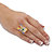 8.40 TCW Princess-Cut Multicolor Cubic Zirconia Yellow Gold-Plated Ring-13 at PalmBeach Jewelry