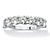 Round Cubic Zirconia Single Row Wedding Band 3.50 TCW in Platinum Over .925 Sterling Silver-11 at PalmBeach Jewelry