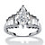 3.82 TCW Marquise-Cut Cubic Zirconia Platinum over Sterling Silver Ring-11 at PalmBeach Jewelry
