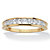 18K Yellow Gold over Sterling Silver Princess Cut Cubic Zirconia Channel Set Wedding Band Ring-11 at PalmBeach Jewelry