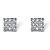 SETA JEWELRY 1/6 TCW Round Diamond  Square-Shaped Stud Earrings in Platinum over Sterling Silver-11 at Seta Jewelry