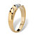Men's Diamond Accent 18k Gold over Sterling Silver Diagonal Wedding Band Ring-12 at Direct Charge presents PalmBeach