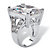 27.10 TCW Emerald-Cut Cubic Zirconia Platinum-Plated Ring-12 at PalmBeach Jewelry