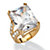 27.10 TCW Emerald-Cut Cubic Zirconia Yellow Gold-Plated Ring-11 at PalmBeach Jewelry