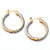 6 TCW Round Cubic Zirconia Gold-Plated Inside-Out Hoop Earrings (1 1/3")-12 at PalmBeach Jewelry