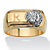Men's .50 TCW Round Cubic Zirconia Gold-Plated Personalized I.D. Ring-11 at PalmBeach Jewelry