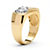 Men's .50 TCW Round Cubic Zirconia Gold-Plated Personalized I.D. Ring-12 at PalmBeach Jewelry