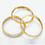 Yellow Gold Tone Hammered 3-Piece Bangle Bracelet Set 8.5"-12 at Direct Charge presents PalmBeach