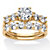 2.50 TCW Cubic Zirconia 18k Gold over Sterling Silver Wedding Band Set-11 at PalmBeach Jewelry