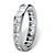 5.29 TCW Princess-Cut Cubic Zirconia Platinum over Sterling Silver Channel-Set Eternity Band-12 at PalmBeach Jewelry