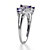 .76 TCW Marquise-Cut Genuine Purple Tanzanite Diamond Accent Platinum over .925 Silver Ring-12 at PalmBeach Jewelry
