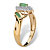 .37 TCW Marquise-Cut and Round Genuine Emerald Diamond Accent 18k Gold over Sterling Silver Ring-12 at PalmBeach Jewelry