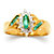 .37 TCW Marquise-Cut and Round Genuine Emerald Diamond Accent 18k Gold over Sterling Silver Ring-14 at PalmBeach Jewelry
