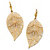 Filigree Leaf Drop Earrings in Yellow Gold Tone-11 at PalmBeach Jewelry