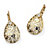 Round Crystal Accent Gold-Plated Filigree Pear-Shaped Drop Earrings-11 at PalmBeach Jewelry