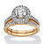 1.79 TCW Round Cubic Zirconia 18k Gold-Plated Bridal Engagement Ring Wedding Band Set-11 at PalmBeach Jewelry