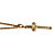 Crystal Decorative Cross Pendant Necklace in Yellow Gold Tone 24"-15 at PalmBeach Jewelry