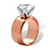 4 TCW Round Cubic Zirconia Solitaire Ring in Rose Gold-Plated-12 at Direct Charge presents PalmBeach