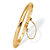 Etched Bangle Bracelet in 18k Yellow Gold Over .925 Sterling Silver 7" Length-11 at Direct Charge presents PalmBeach