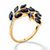 2 64 TCW Genuine Marquise-Cut Midnight Blue Sapphire Ring in 18k Gold over Sterling Silver-12 at PalmBeach Jewelry