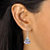 1.28 TCW Pear-Cut Genuine Tanzanite Diamond Accent Platinum over Sterling Silver Fan-Shaped Earrings-13 at Direct Charge presents PalmBeach