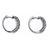 1/10 TCW Ice Diamond Huggie-Hoop Earrings in Platinum over .925 Sterling Silver (3/4")-12 at Direct Charge presents PalmBeach