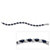 8.40 TCW Genuine Midnight Blue Sapphire Platinum over Sterling Silver "X & O" Bracelet-15 at Direct Charge presents PalmBeach