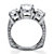 3.60 TCW Round Cubic Zirconia Platinum over Sterling Silver 3-Stone Bridal Engagement Ring-12 at PalmBeach Jewelry
