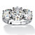 6.54 TCW Oval Cut Cubic Zirconia Platinum over Sterling Silver 3-Stone Bridal Engagement Ring-11 at PalmBeach Jewelry