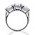 6.54 TCW Oval Cut Cubic Zirconia Platinum over Sterling Silver 3-Stone Bridal Engagement Ring-12 at PalmBeach Jewelry