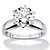3.50 TCW Round Cubic Zirconia Platinum over Sterling Silver Solitaire Bridal Engagement Ring-11 at PalmBeach Jewelry