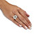5.63 TCW Cushion-Cut Genuine Green Amethyst Halo Ring in .925 Sterling Silver-13 at Direct Charge presents PalmBeach