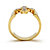 Round Cubic Zirconia Accent Cross Band in Yellow Gold Tone-15 at PalmBeach Jewelry